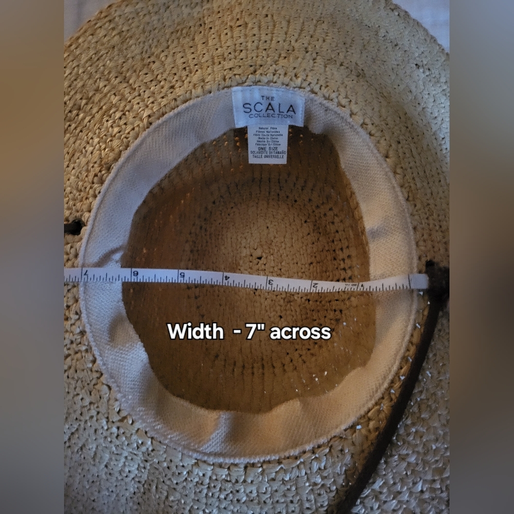 Scala Big Brim Natural Rafia Hat - Picture 9 of 11